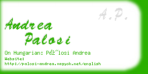 andrea palosi business card